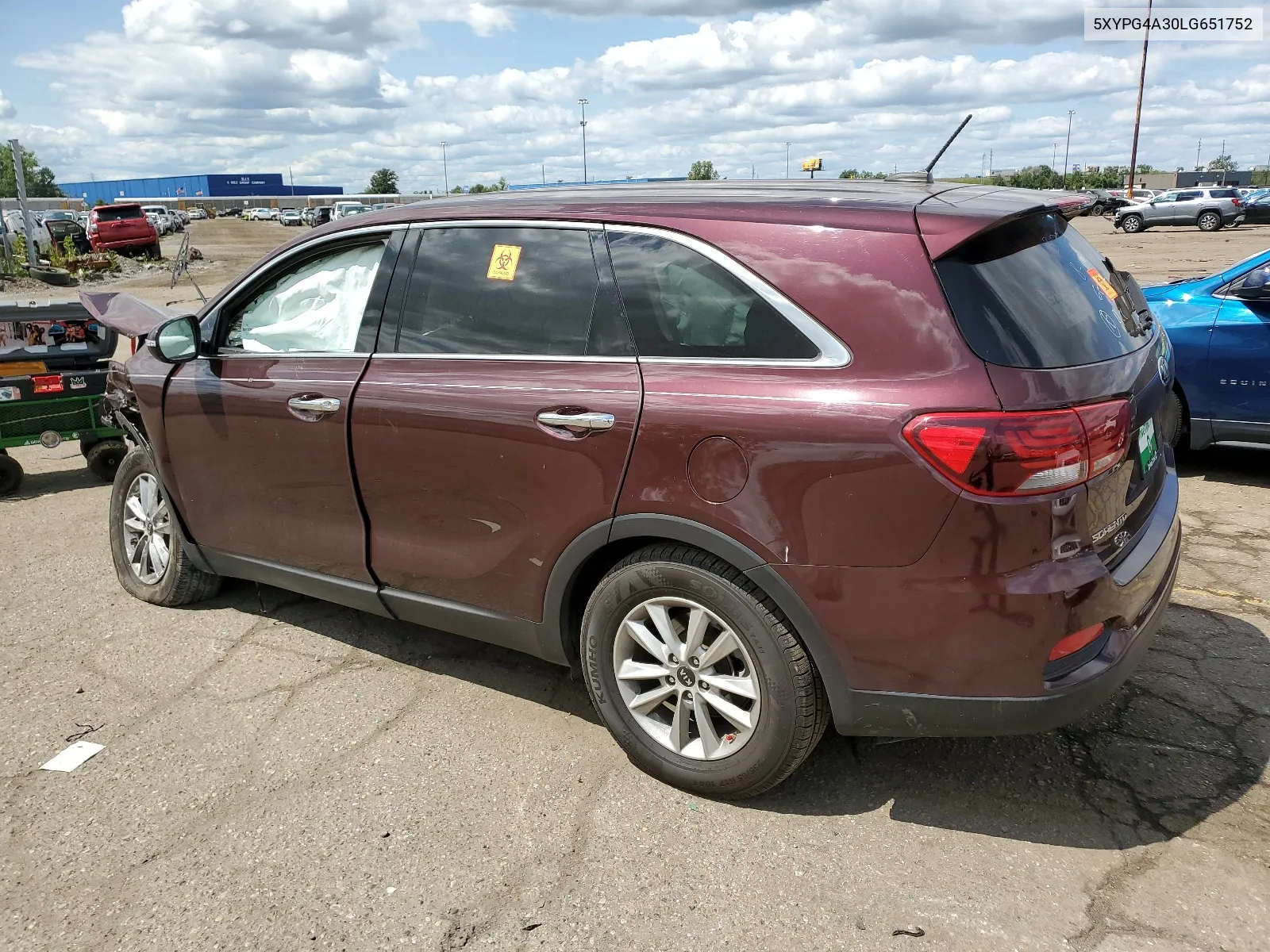 2020 Kia Sorento L VIN: 5XYPG4A30LG651752 Lot: 67850184