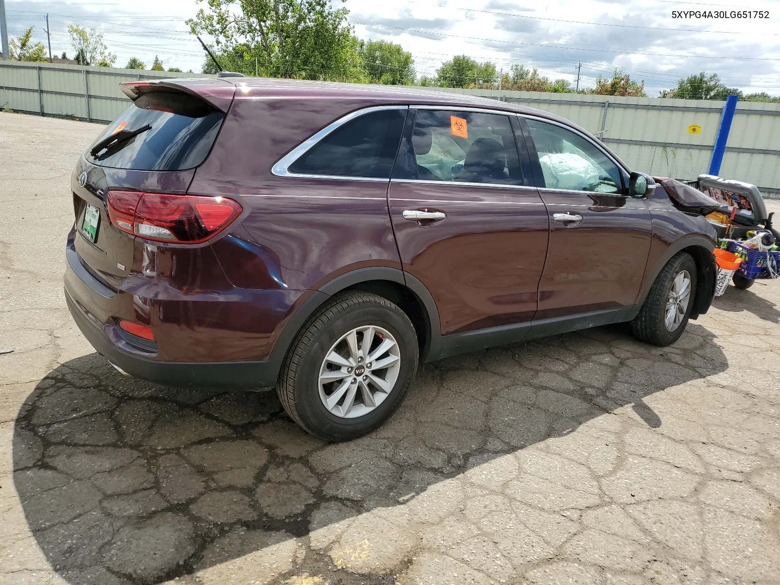 2020 Kia Sorento L VIN: 5XYPG4A30LG651752 Lot: 67850184