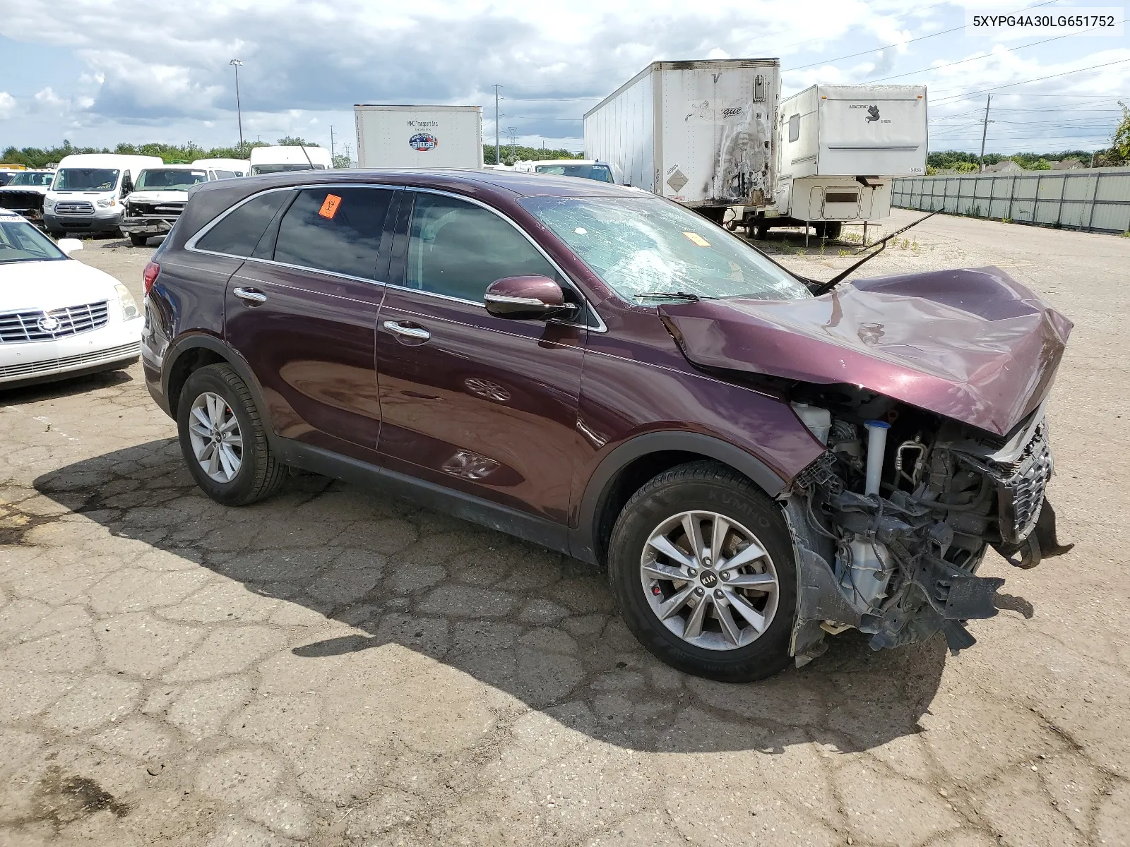 2020 Kia Sorento L VIN: 5XYPG4A30LG651752 Lot: 67850184