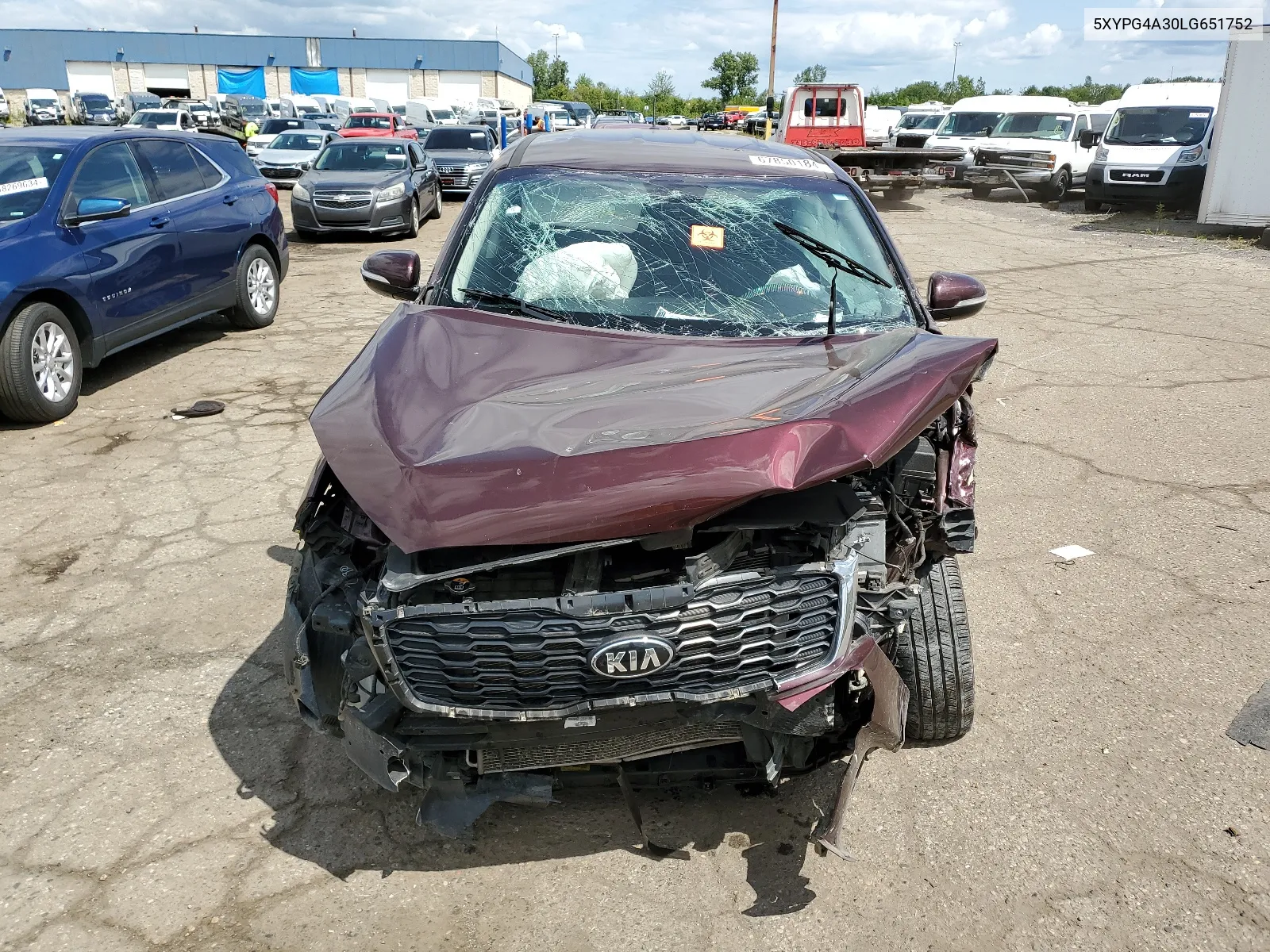 2020 Kia Sorento L VIN: 5XYPG4A30LG651752 Lot: 67850184