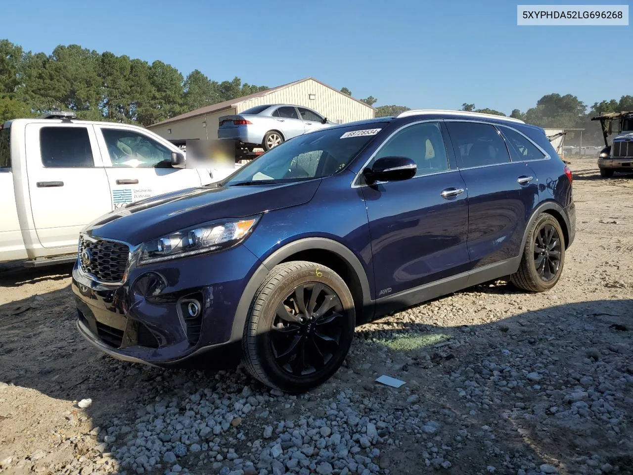 2020 Kia Sorento Ex VIN: 5XYPHDA52LG696268 Lot: 68728534