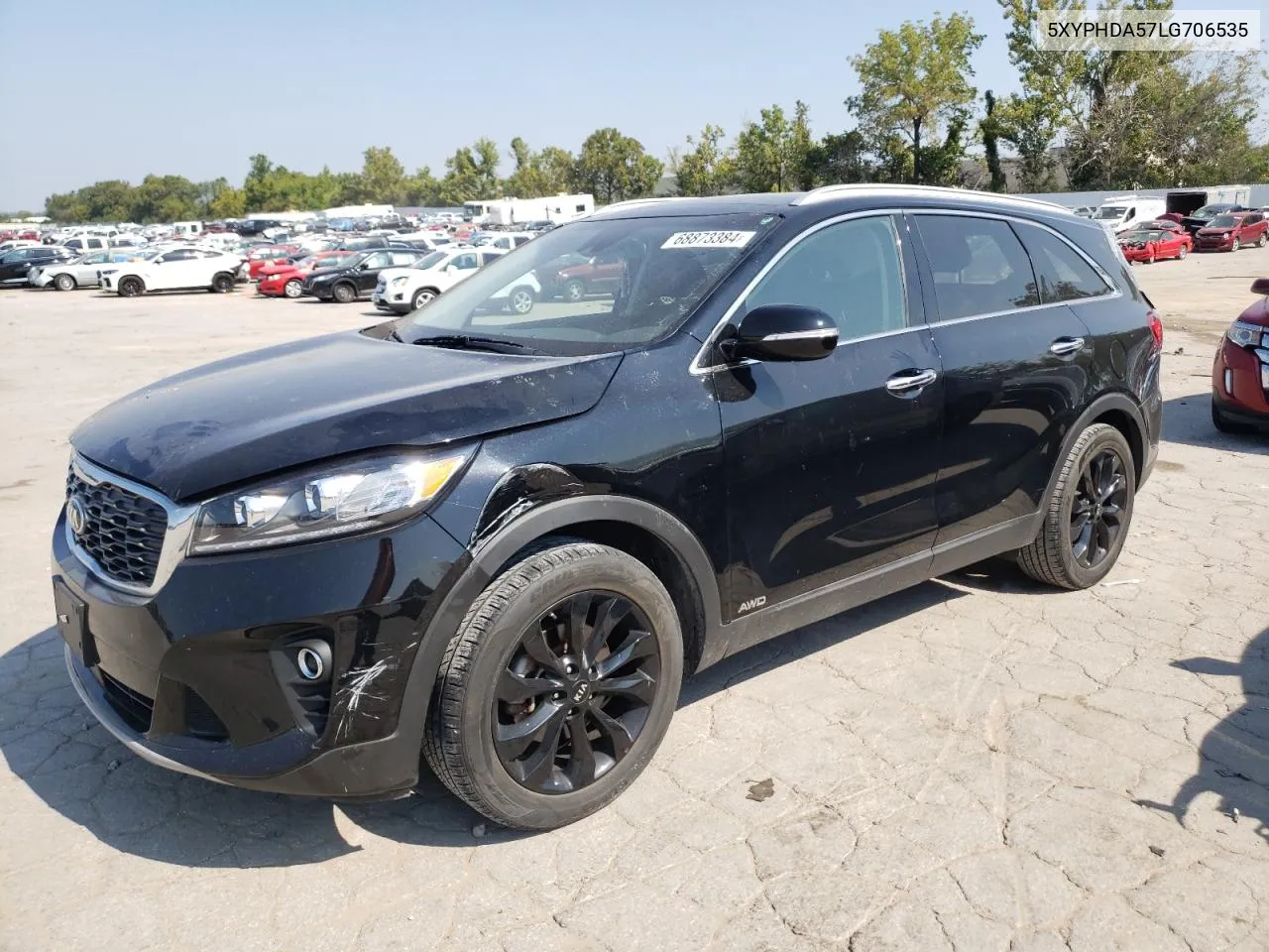 2020 Kia Sorento Ex VIN: 5XYPHDA57LG706535 Lot: 68873384