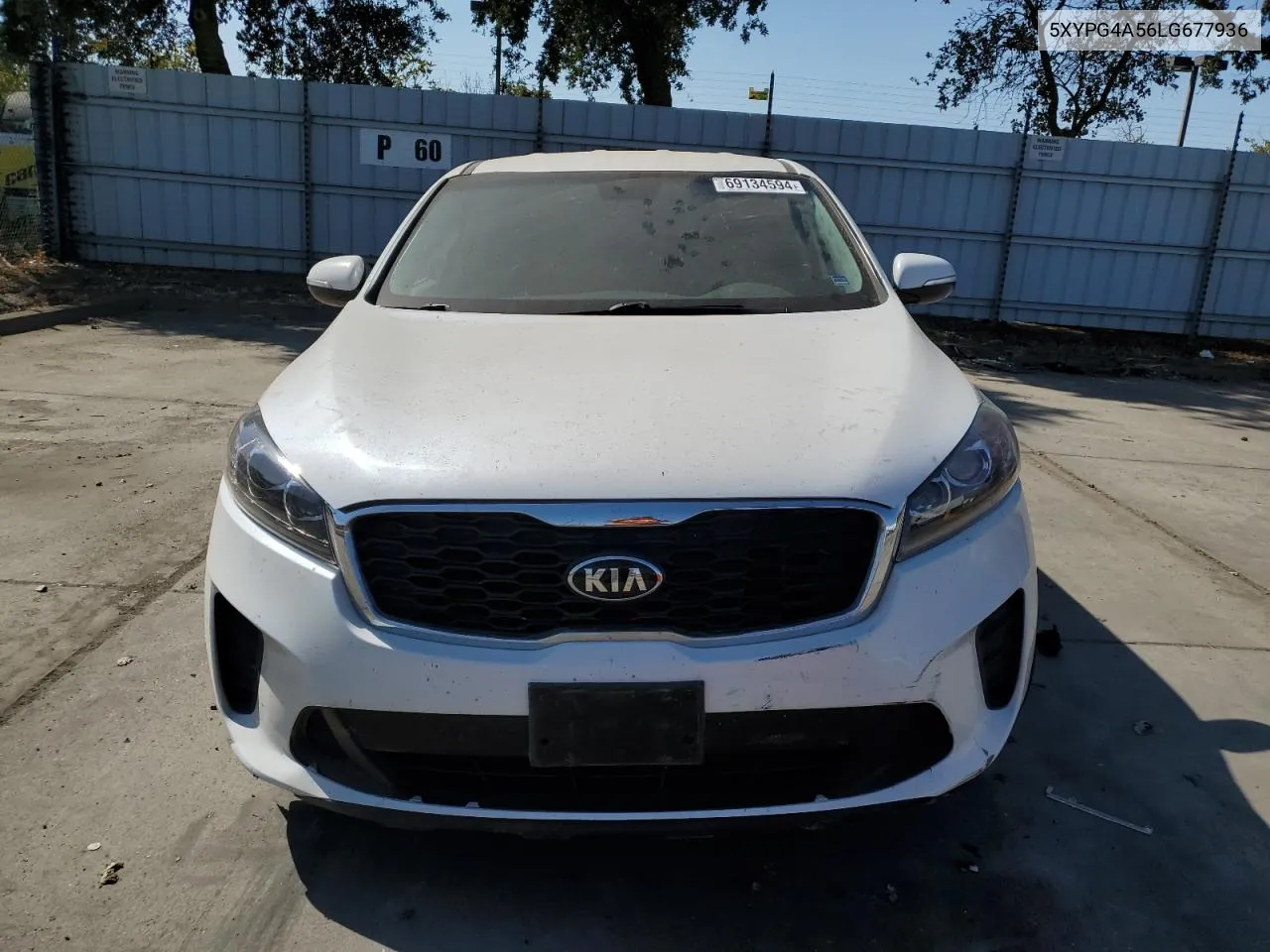 2020 Kia Sorento S VIN: 5XYPG4A56LG677936 Lot: 69134594