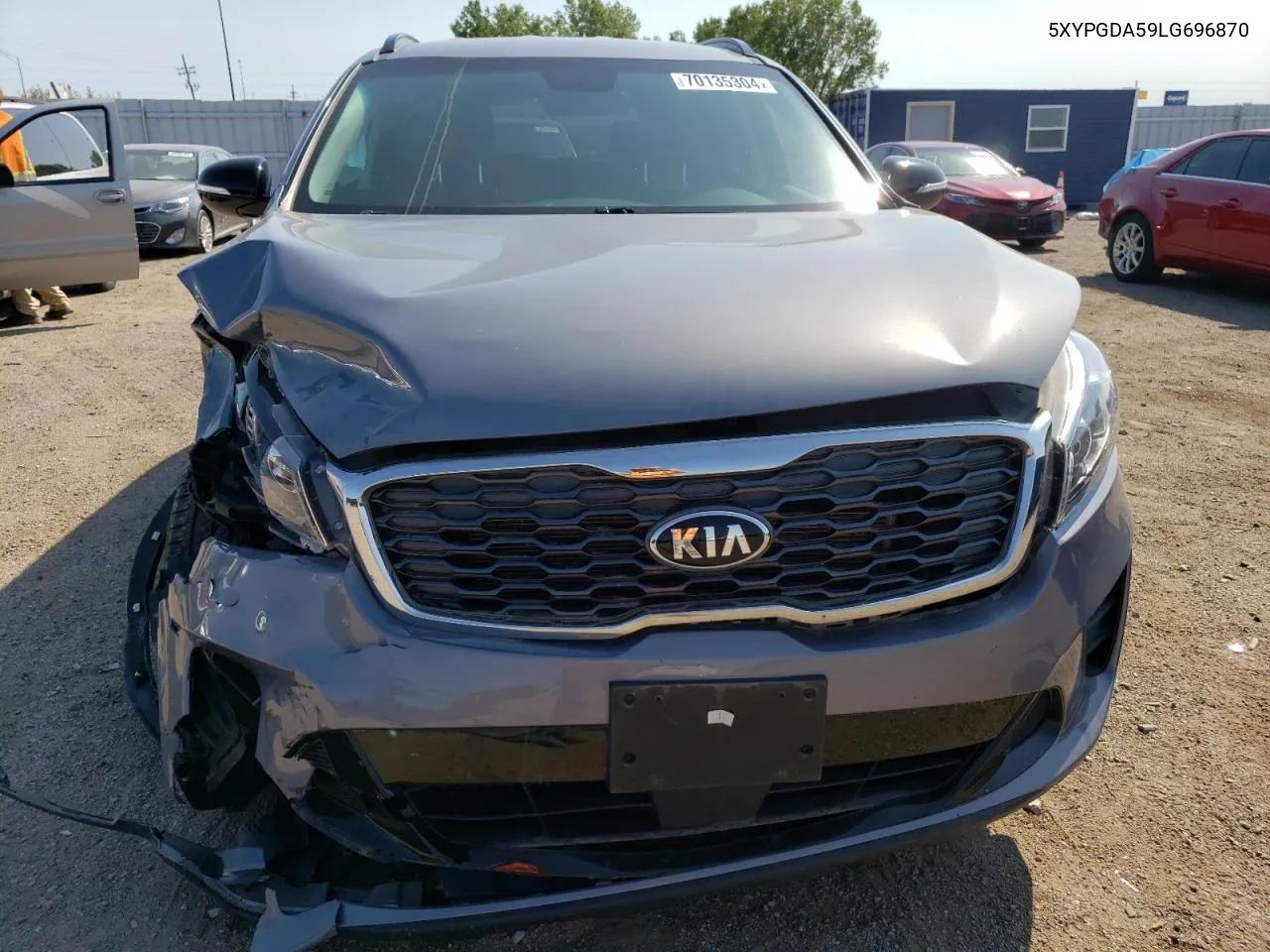 2020 Kia Sorento S VIN: 5XYPGDA59LG696870 Lot: 70135304