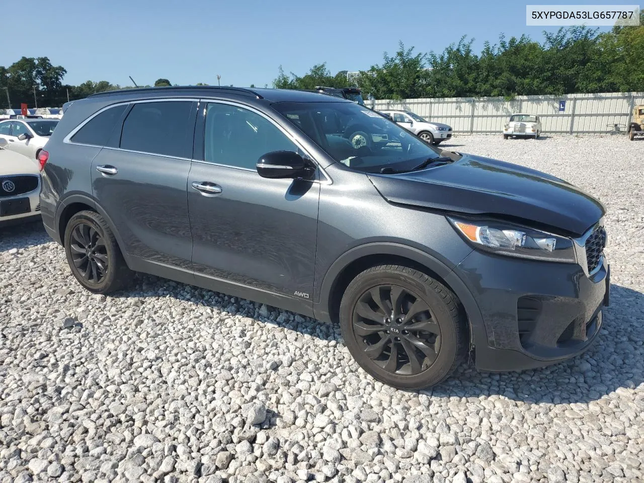 2020 Kia Sorento S VIN: 5XYPGDA53LG657787 Lot: 70139104