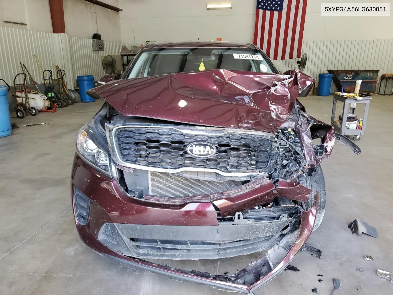 2020 Kia Sorento S VIN: 5XYPG4A56LG630051 Lot: 71591274