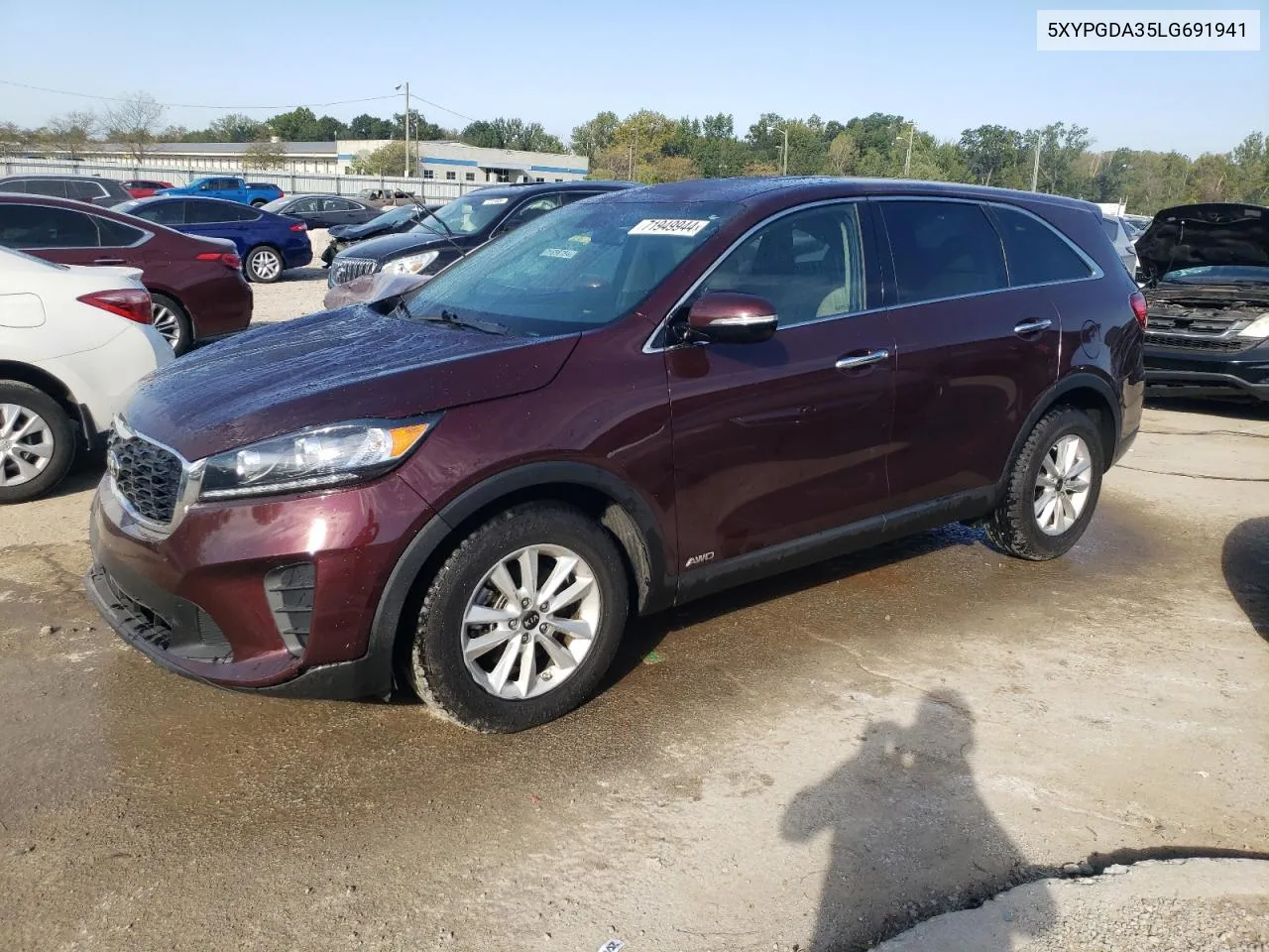 2020 Kia Sorento L VIN: 5XYPGDA35LG691941 Lot: 71949944