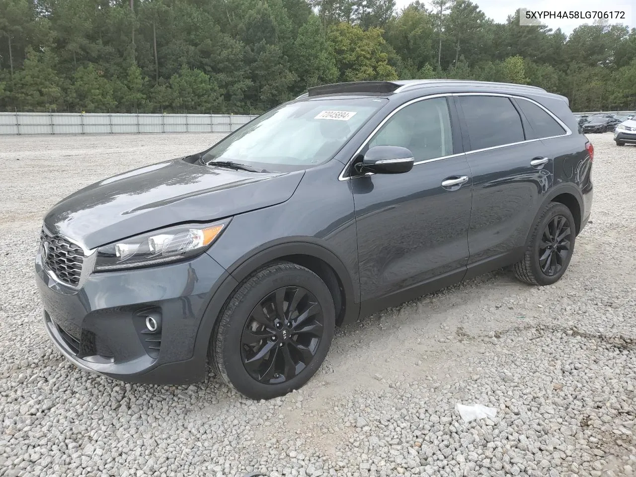 2020 Kia Sorento Ex VIN: 5XYPH4A58LG706172 Lot: 72045894