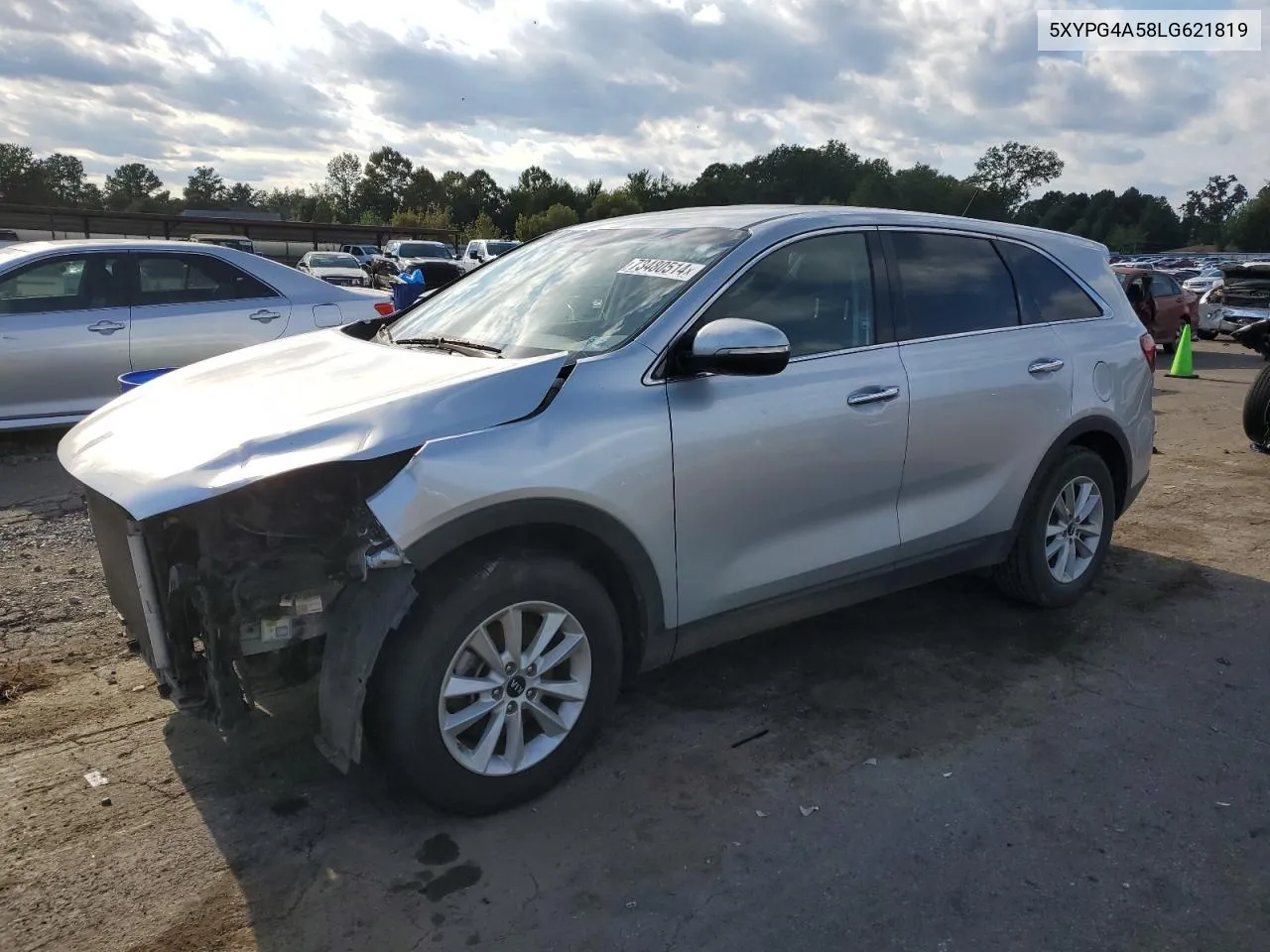 2020 Kia Sorento S VIN: 5XYPG4A58LG621819 Lot: 73480514