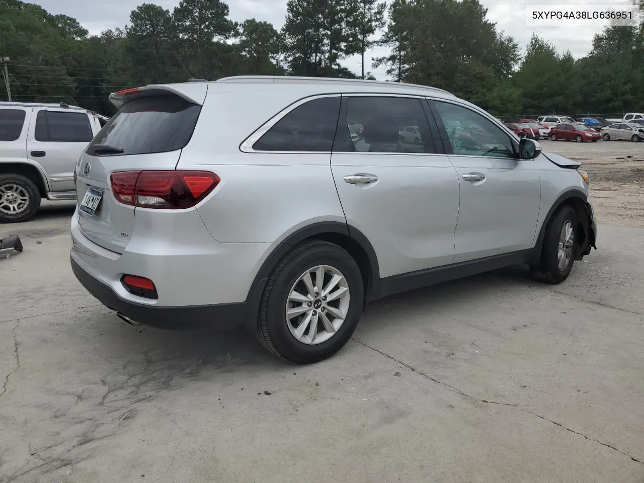 2020 Kia Sorento L VIN: 5XYPG4A38LG636951 Lot: 74190524