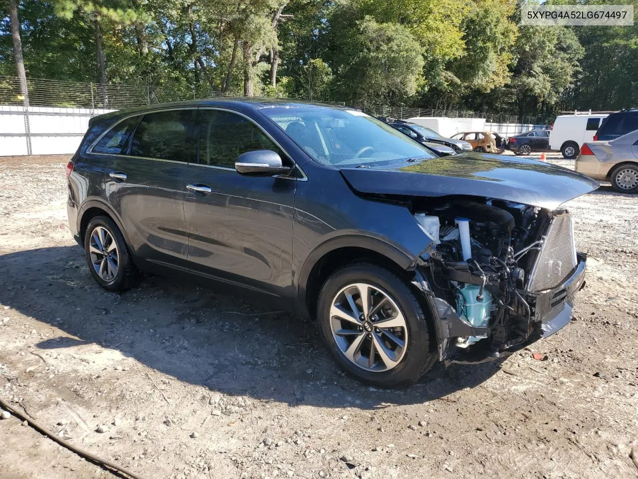 2020 Kia Sorento S VIN: 5XYPG4A52LG674497 Lot: 74208854