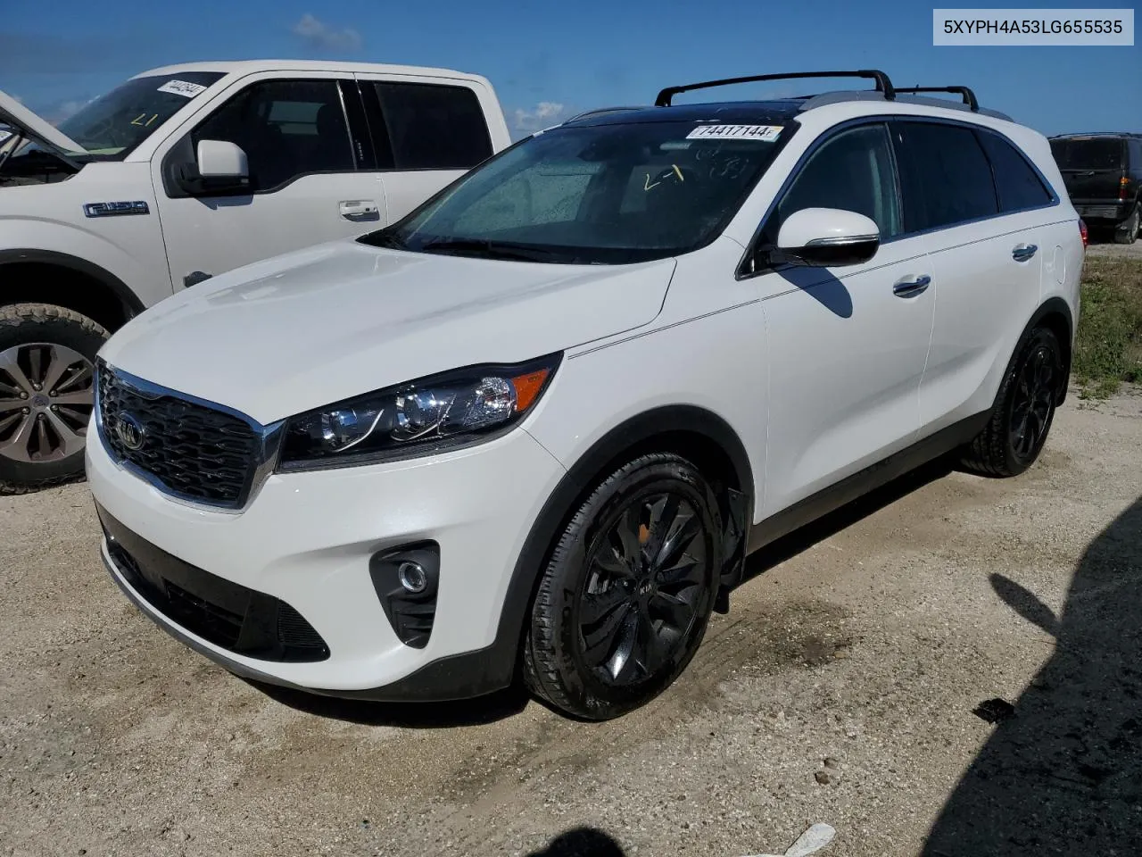 2020 Kia Sorento Ex VIN: 5XYPH4A53LG655535 Lot: 74417144