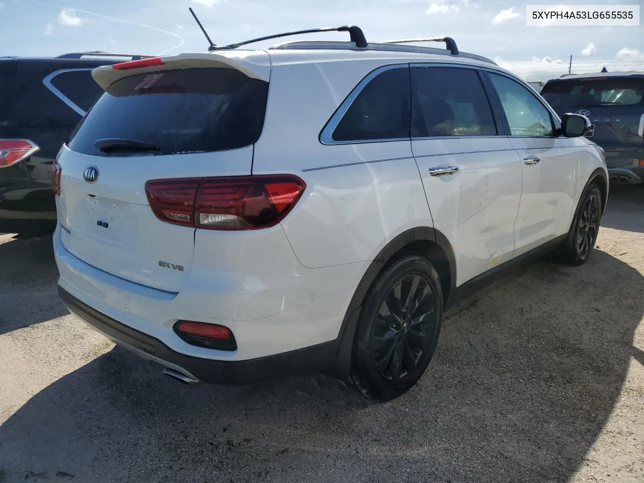 2020 Kia Sorento Ex VIN: 5XYPH4A53LG655535 Lot: 74417144