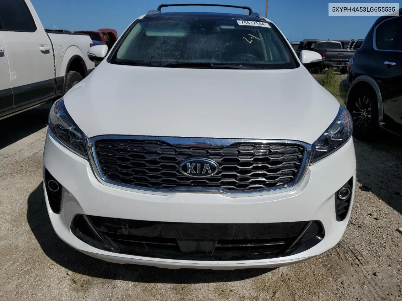 2020 Kia Sorento Ex VIN: 5XYPH4A53LG655535 Lot: 74417144