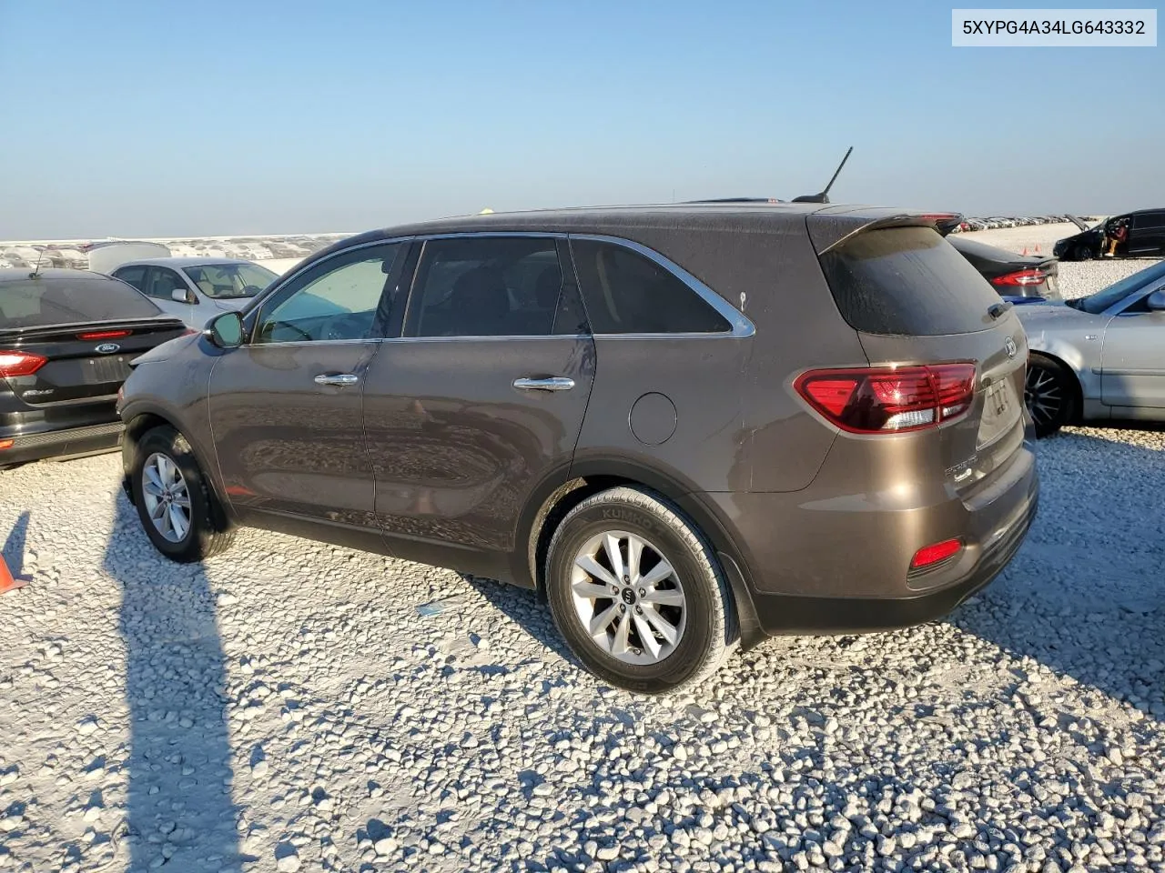 2020 Kia Sorento L VIN: 5XYPG4A34LG643332 Lot: 74609424