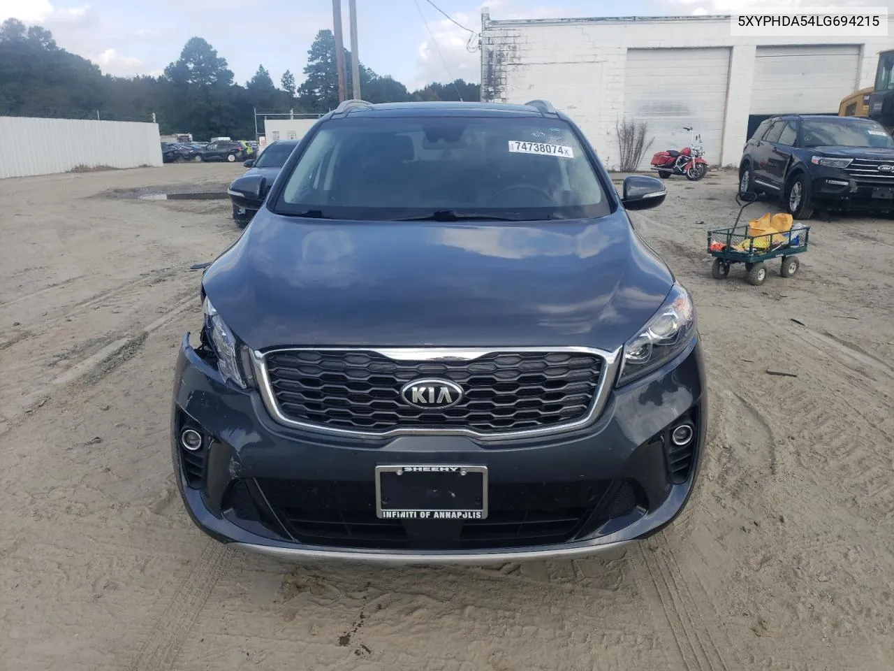 2020 Kia Sorento Ex VIN: 5XYPHDA54LG694215 Lot: 74738074