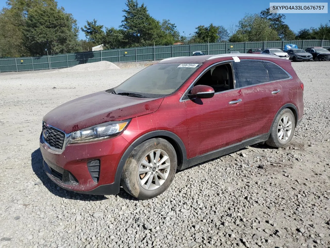 2020 Kia Sorento L VIN: 5XYPG4A33LG676757 Lot: 74967044