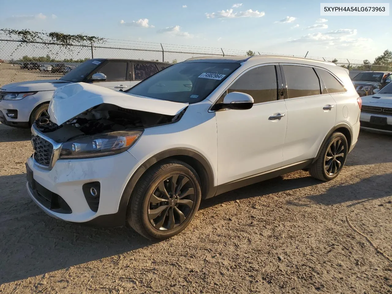 2020 Kia Sorento Ex VIN: 5XYPH4A54LG673963 Lot: 74982964