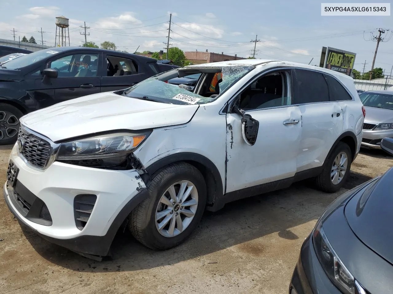 2020 Kia Sorento S VIN: 5XYPG4A5XLG615343 Lot: 75926264