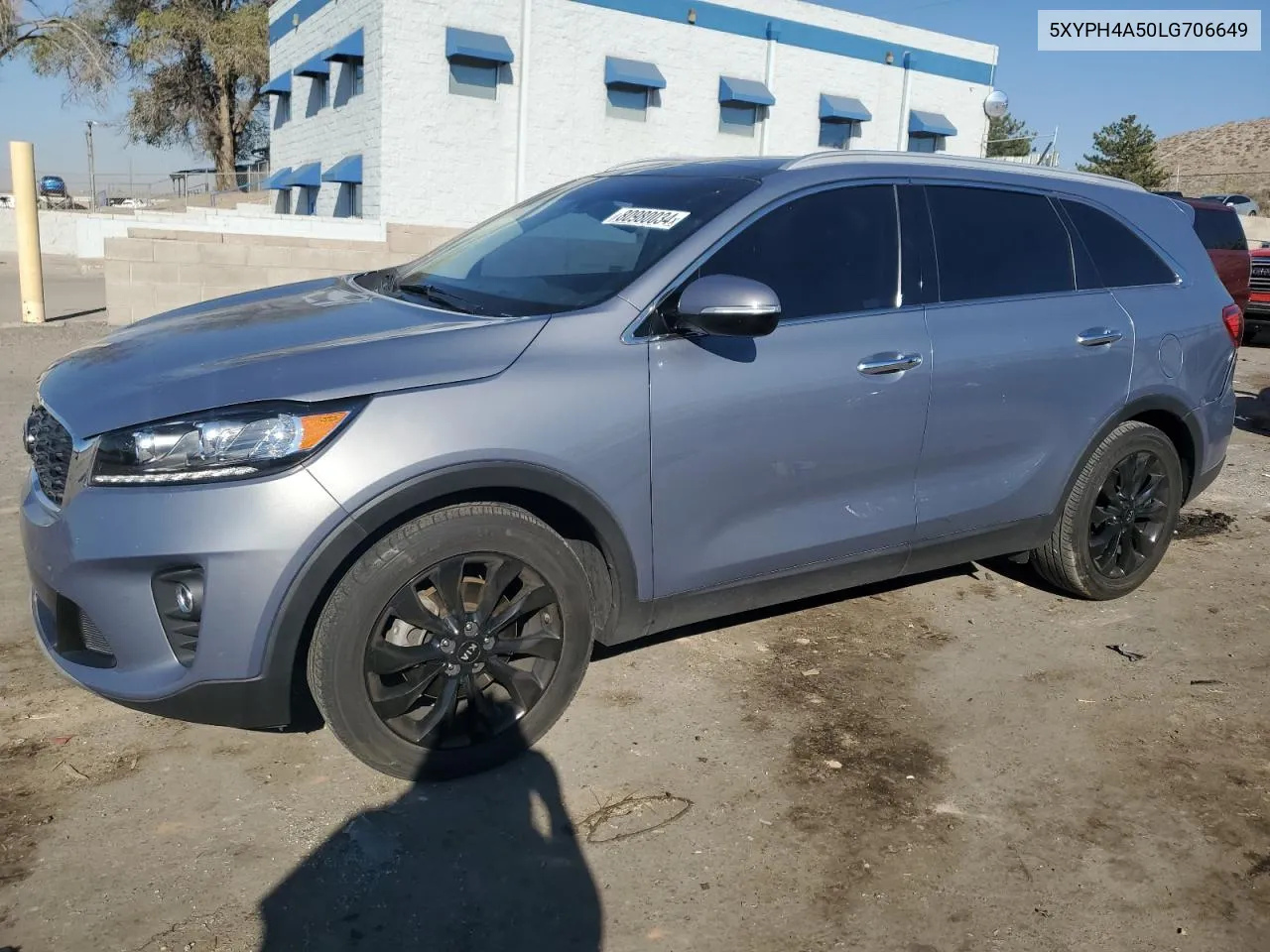 2020 Kia Sorento Ex VIN: 5XYPH4A50LG706649 Lot: 80980034