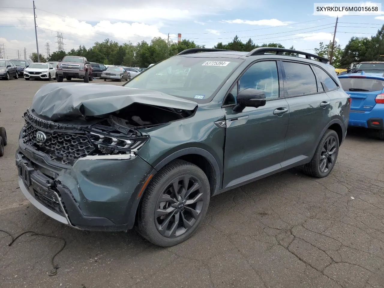 2021 Kia Sorento Sx VIN: 5XYRKDLF6MG015658 Lot: 63725394