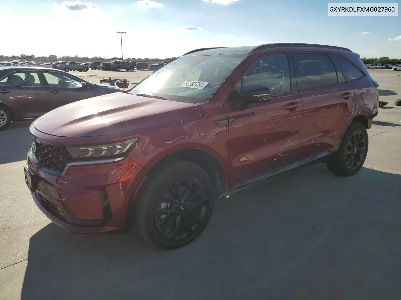 2021 Kia Sorento Sx VIN: 5XYRKDLFXMG027960 Lot: 70902714