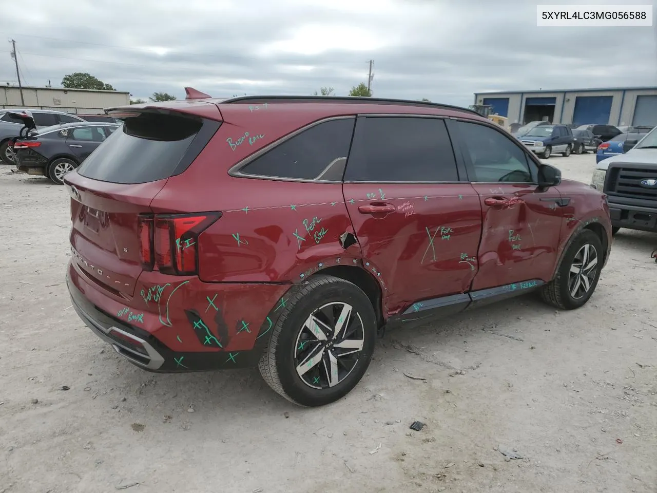 2021 Kia Sorento S VIN: 5XYRL4LC3MG056588 Lot: 71179264