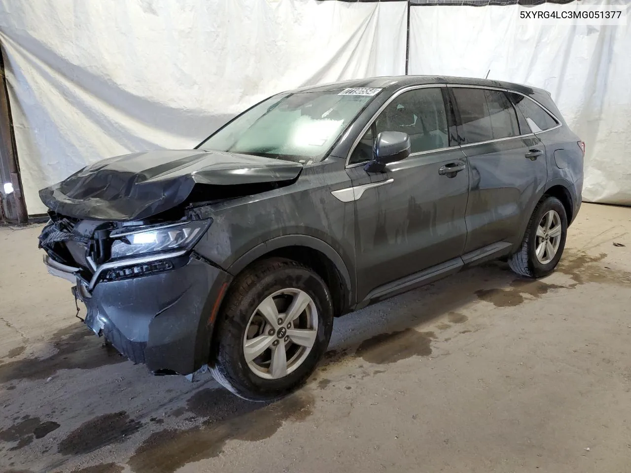 2021 Kia Sorento Lx VIN: 5XYRG4LC3MG051377 Lot: 77190554