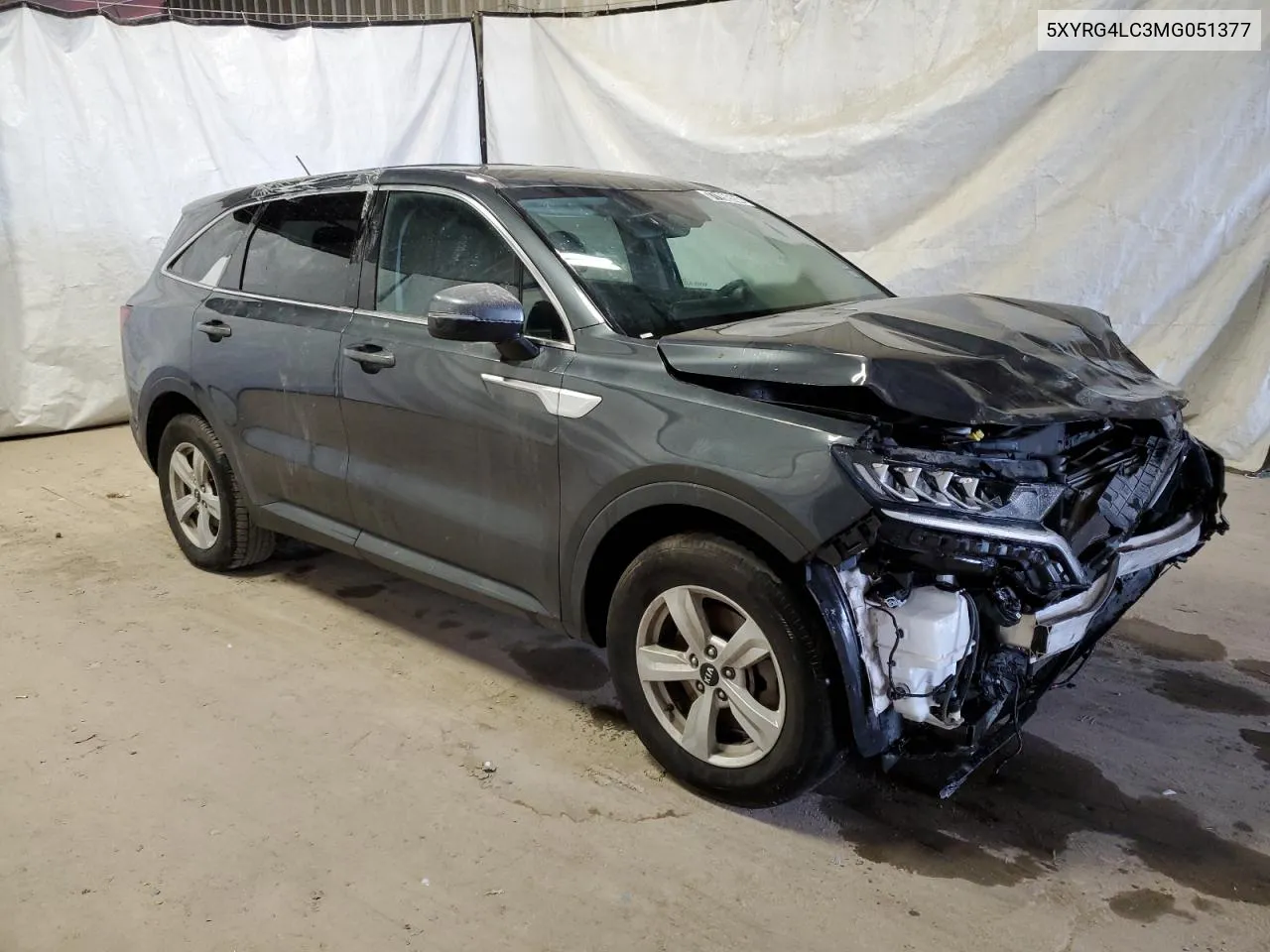 2021 Kia Sorento Lx VIN: 5XYRG4LC3MG051377 Lot: 77190554