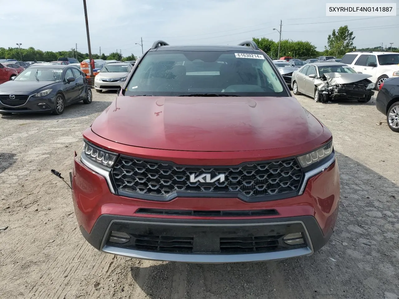 2022 Kia Sorento Ex VIN: 5XYRHDLF4NG141887 Lot: 61630214