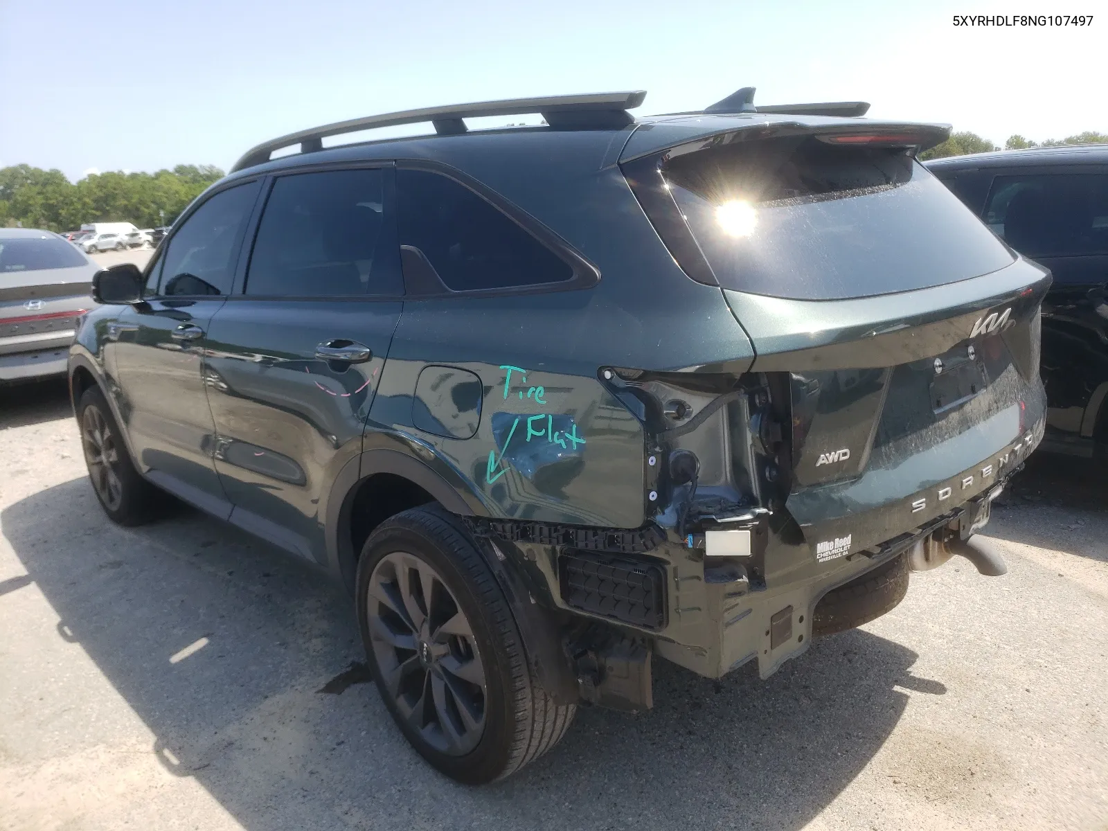 2022 Kia Sorento Ex VIN: 5XYRHDLF8NG107497 Lot: 65053414