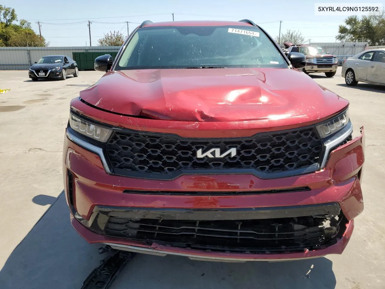 2022 Kia Sorento S VIN: 5XYRL4LC9NG125592 Lot: 71471654