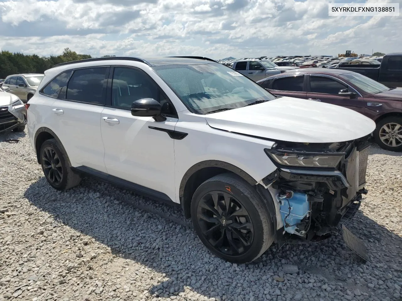 5XYRKDLFXNG138851 2022 Kia Sorento Sx