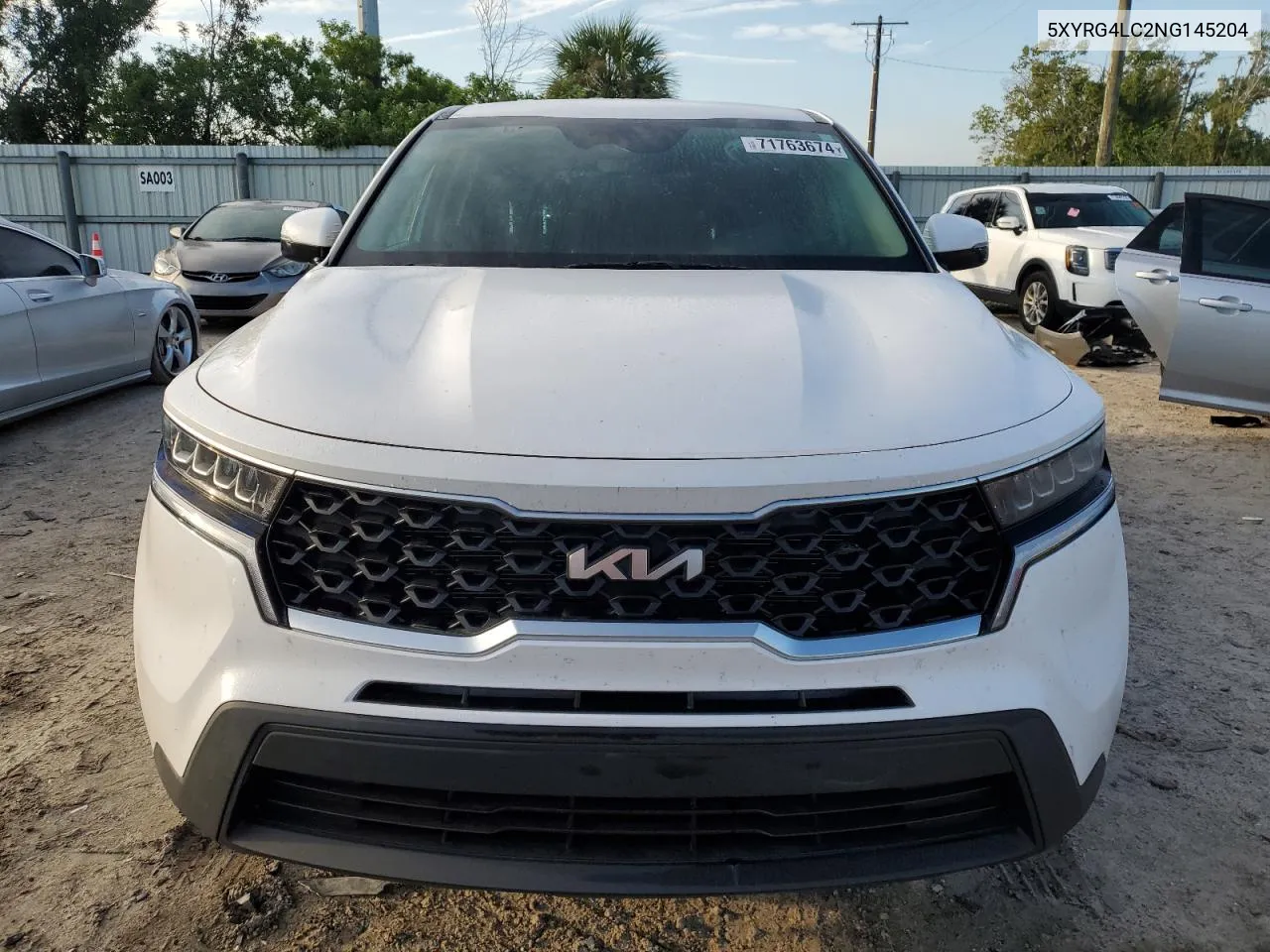 2022 Kia Sorento Lx VIN: 5XYRG4LC2NG145204 Lot: 71763674