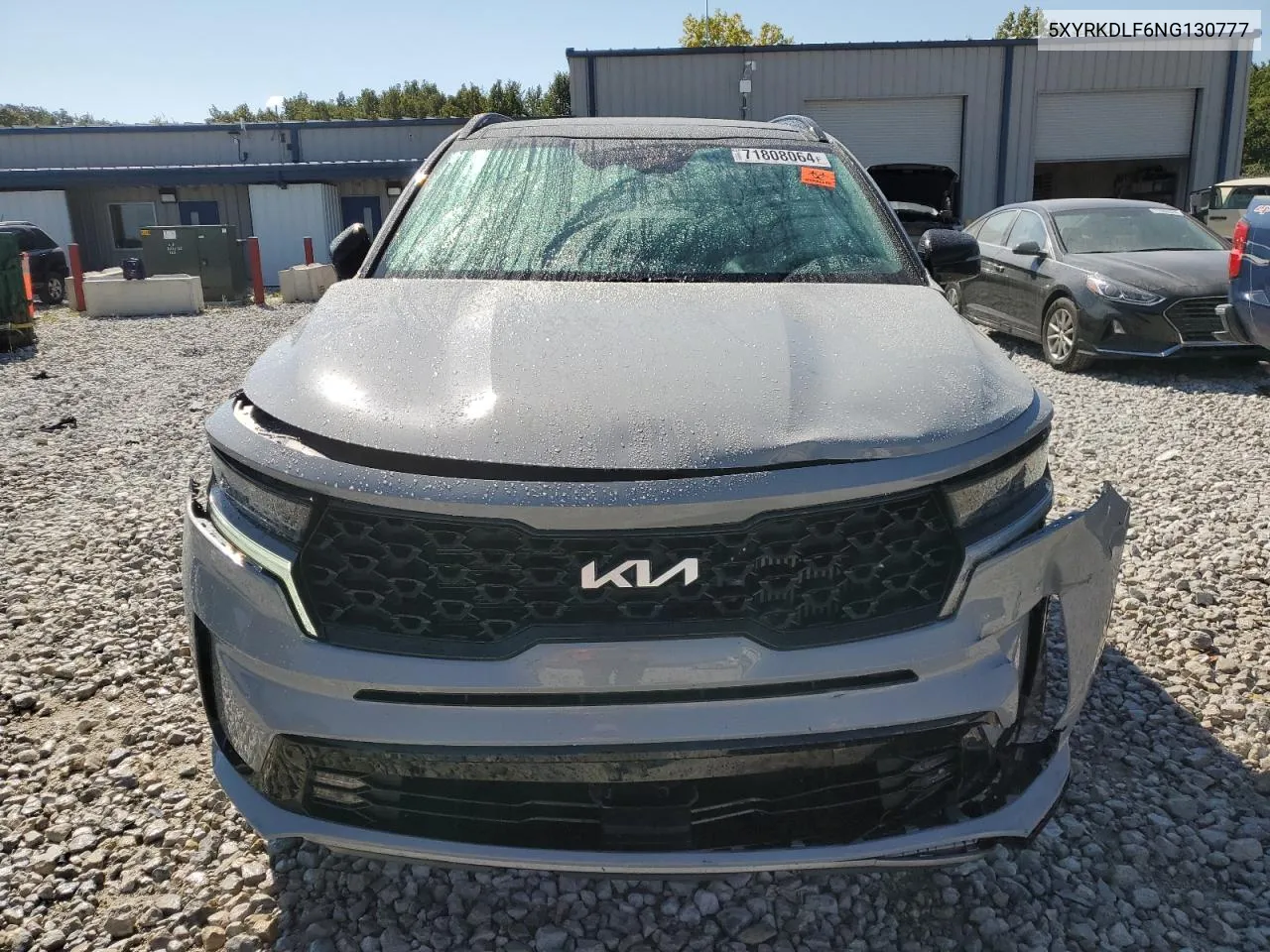 2022 Kia Sorento Sx VIN: 5XYRKDLF6NG130777 Lot: 71808064