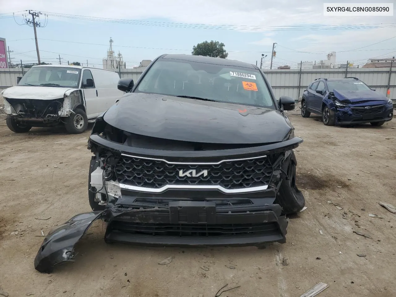 2022 Kia Sorento Lx VIN: 5XYRG4LC8NG085090 Lot: 71886294