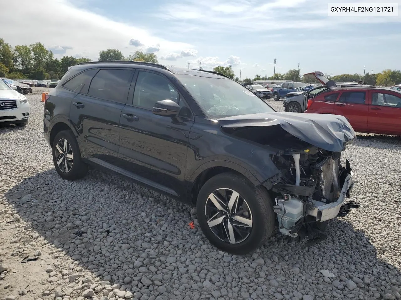 2022 Kia Sorento Ex VIN: 5XYRH4LF2NG121721 Lot: 72442424