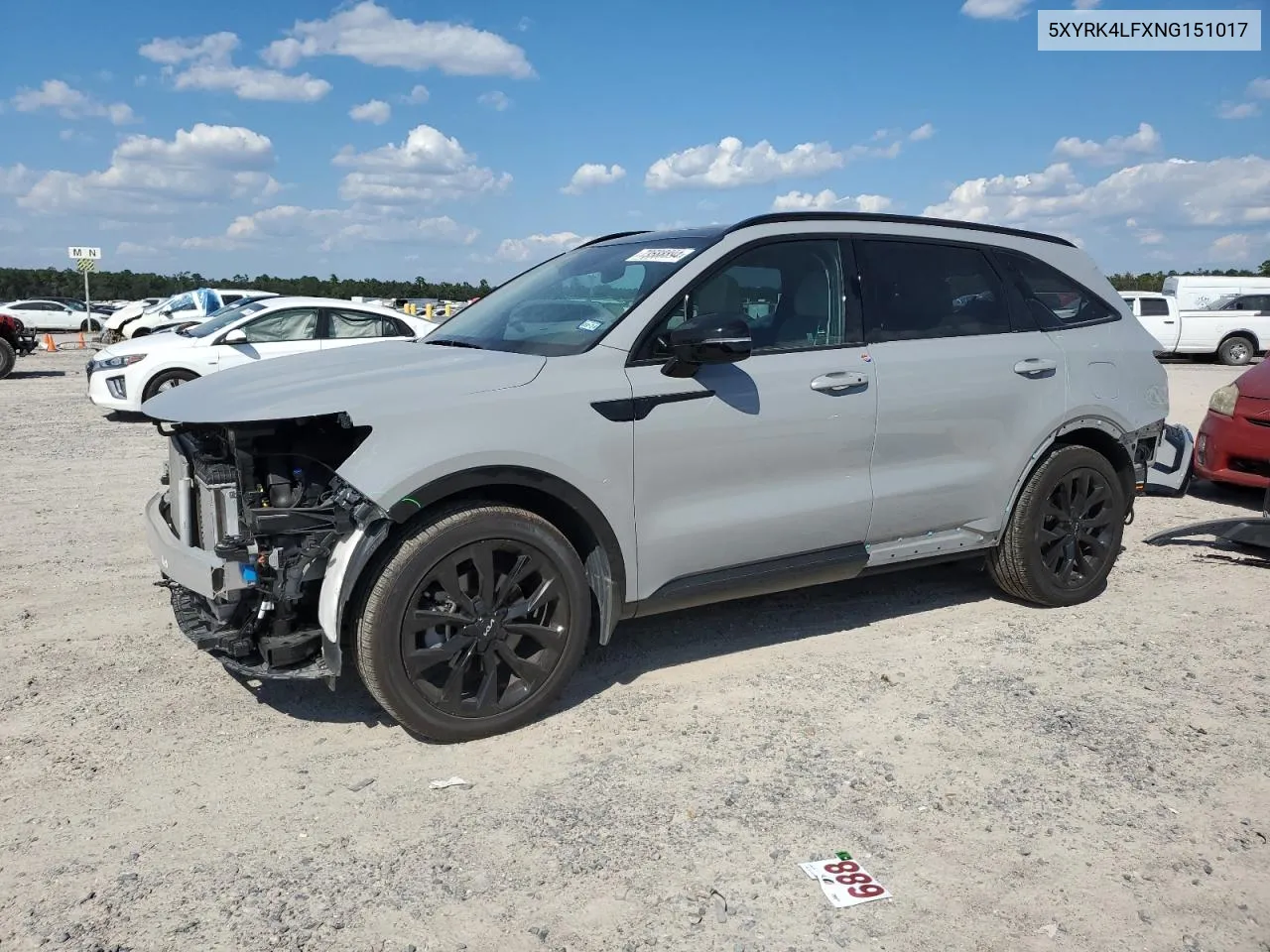 2022 Kia Sorento Sx VIN: 5XYRK4LFXNG151017 Lot: 73588894