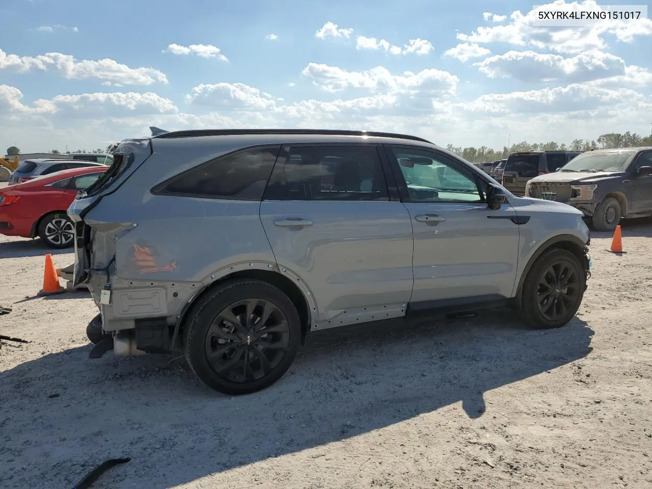 2022 Kia Sorento Sx VIN: 5XYRK4LFXNG151017 Lot: 73588894