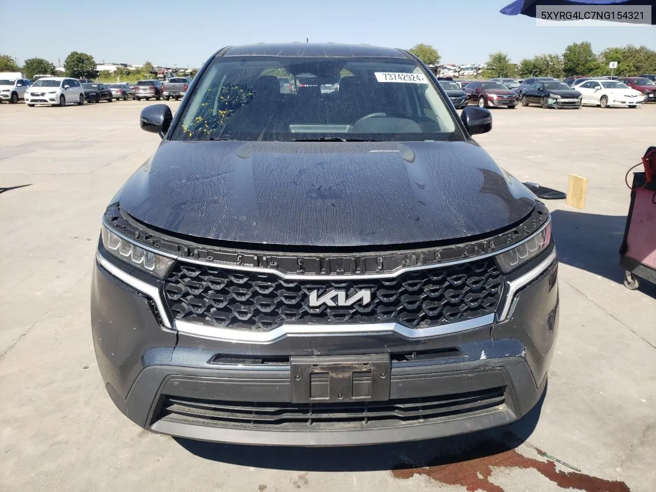 2022 Kia Sorento Lx VIN: 5XYRG4LC7NG154321 Lot: 73742924