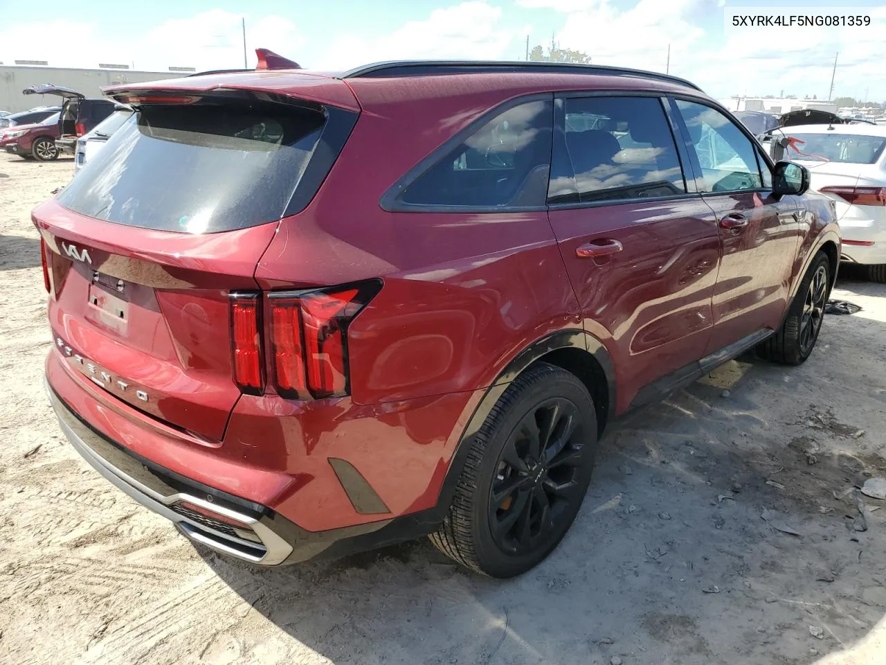 2022 Kia Sorento Sx VIN: 5XYRK4LF5NG081359 Lot: 74576854