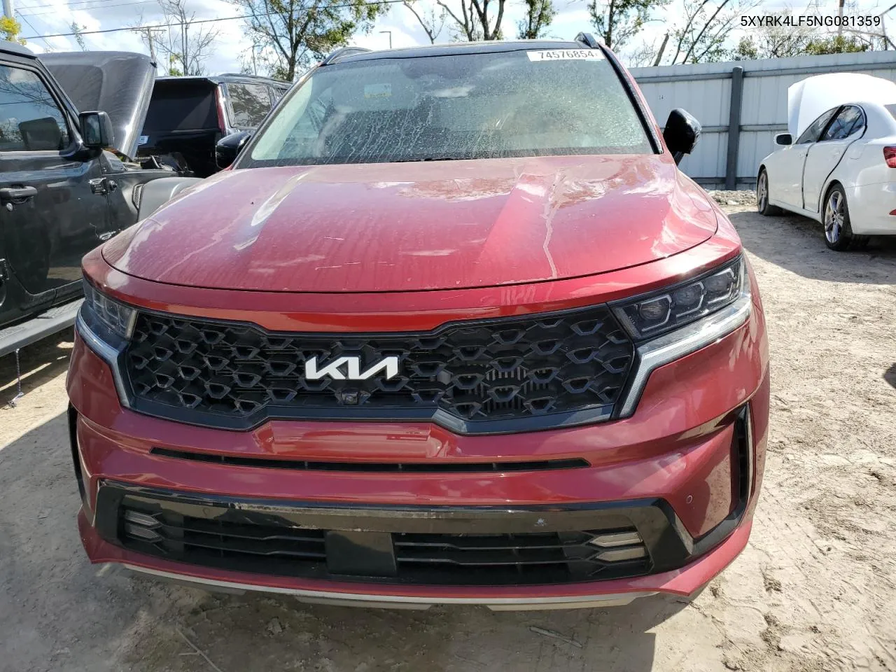 2022 Kia Sorento Sx VIN: 5XYRK4LF5NG081359 Lot: 74576854