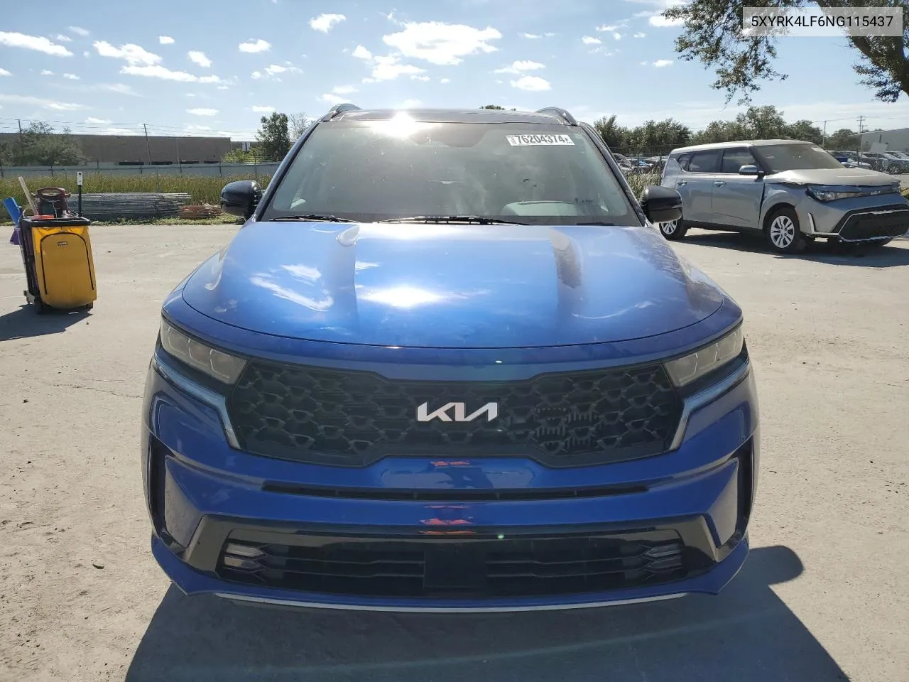 2022 Kia Sorento Sx VIN: 5XYRK4LF6NG115437 Lot: 76204374