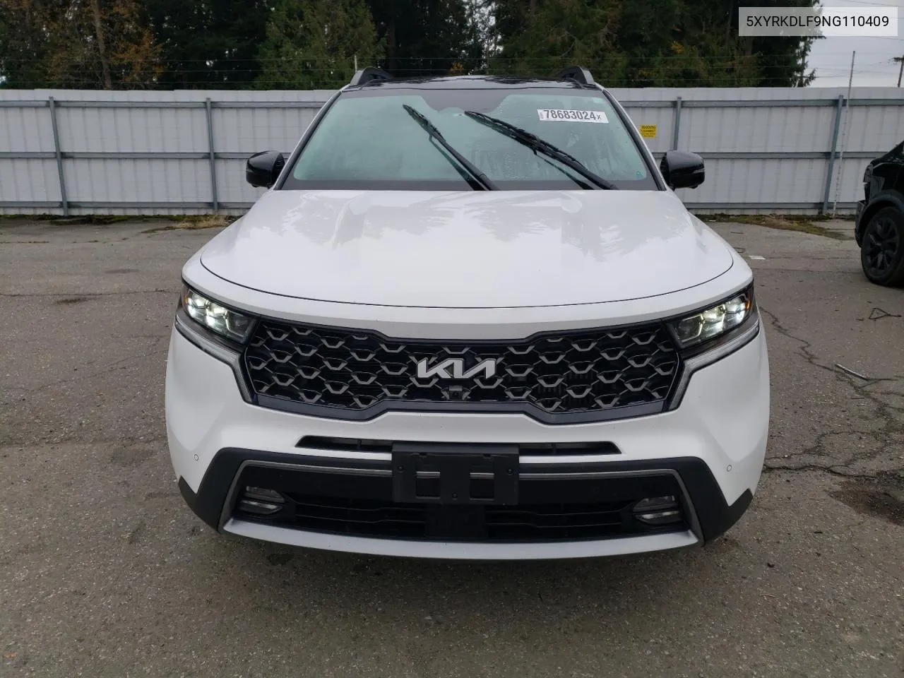 2022 Kia Sorento Sx VIN: 5XYRKDLF9NG110409 Lot: 78683024