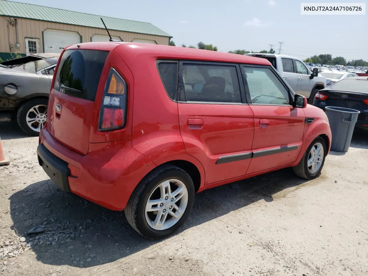 2010 Kia Soul + VIN: KNDJT2A24A7106726 Lot: 60019263