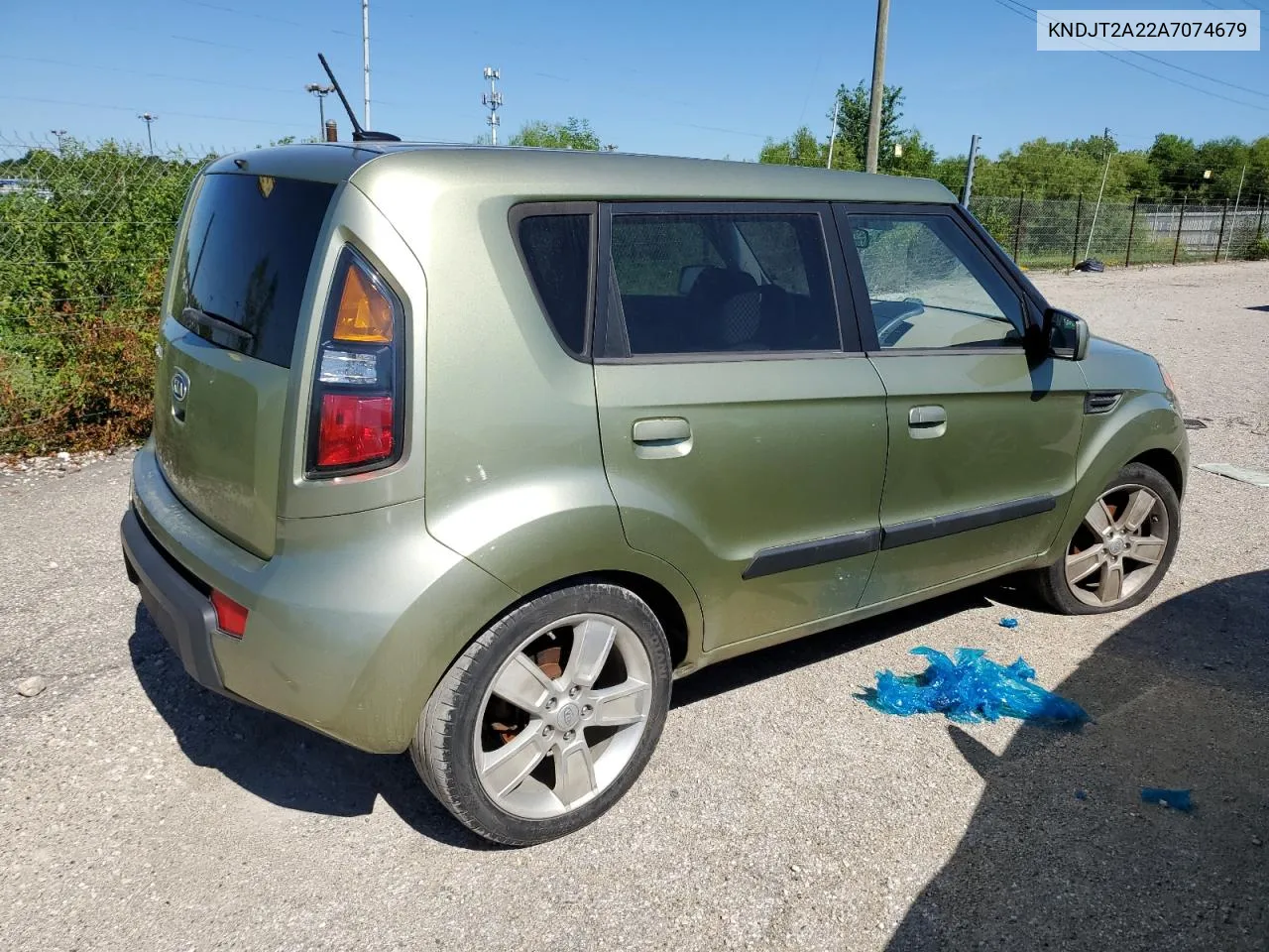 2010 Kia Soul + VIN: KNDJT2A22A7074679 Lot: 60096274