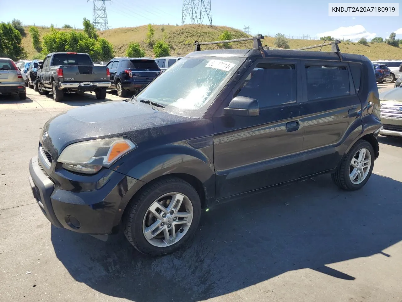 2010 Kia Soul + VIN: KNDJT2A20A7180919 Lot: 62732014