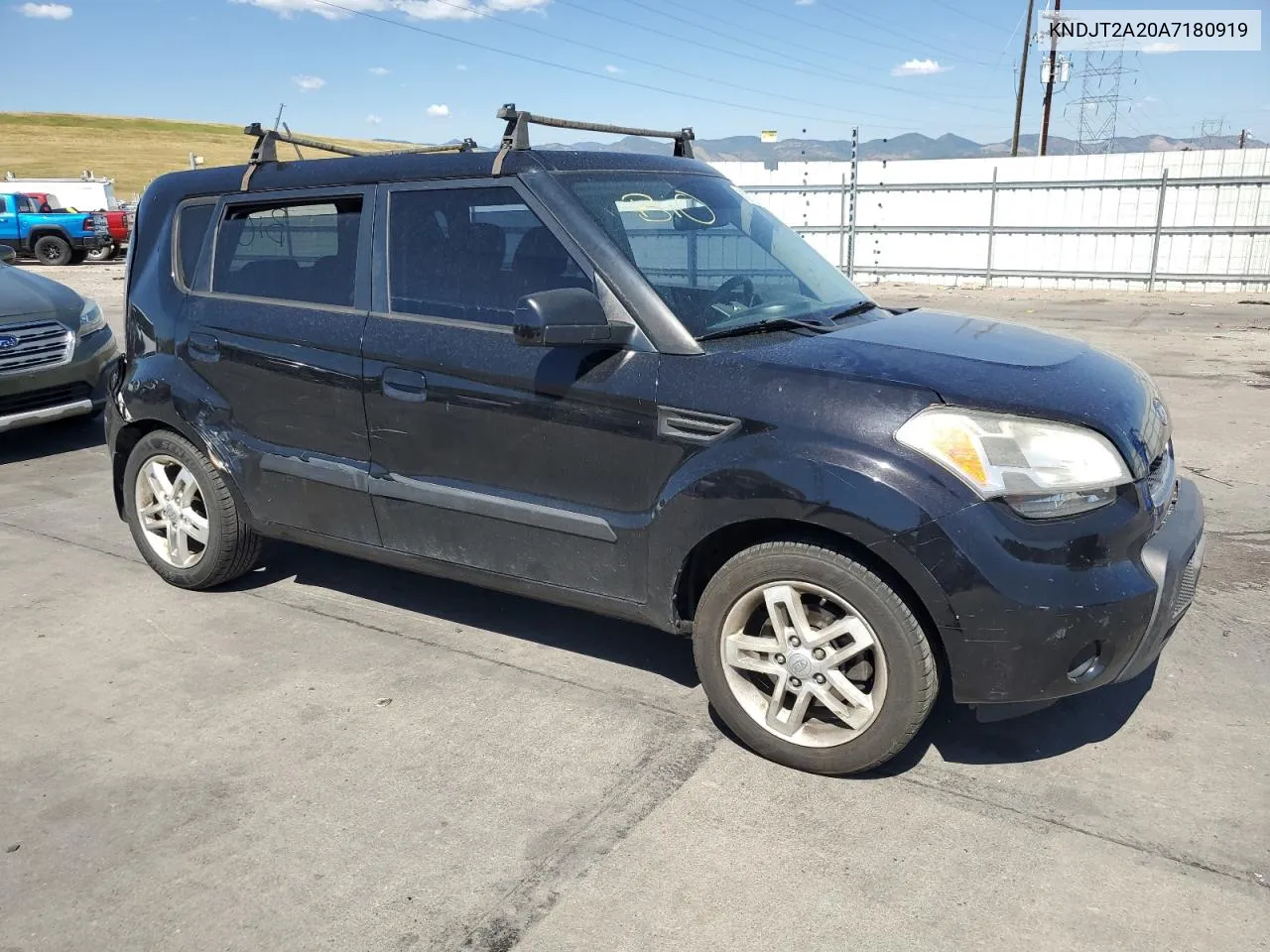 2010 Kia Soul + VIN: KNDJT2A20A7180919 Lot: 62732014