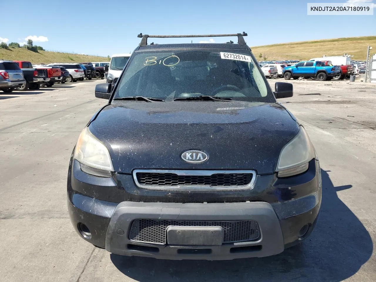 2010 Kia Soul + VIN: KNDJT2A20A7180919 Lot: 62732014