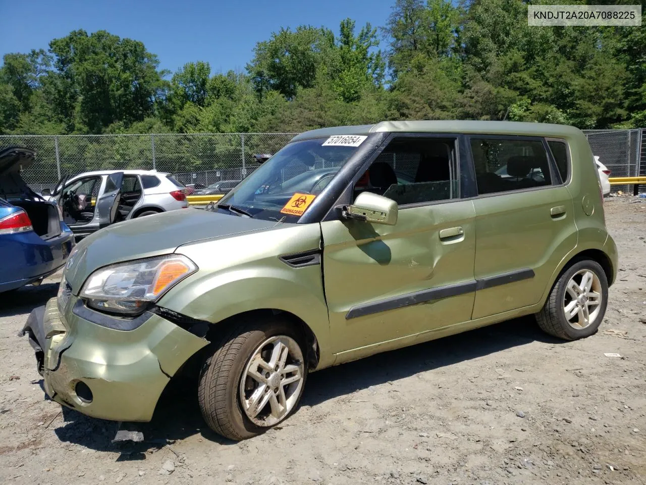 2010 Kia Soul + VIN: KNDJT2A20A7088225 Lot: 68223054